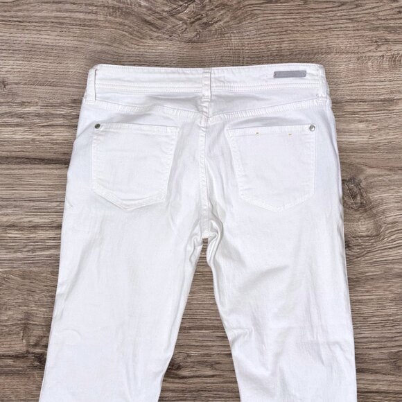 Pilcro and the Letterpress White Cropped Hyphen Straight Leg Jeans Size 26 - Picture 5 of 9
